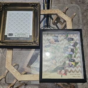 NWT Gold and Black Picture Frame Set